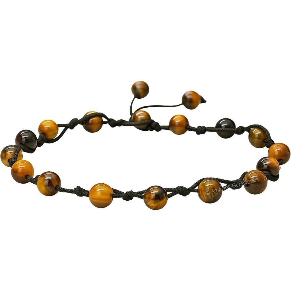Crystal Anklet Ankle Bracelets for Women - Waterproof Beaded Healing Crystal Ank